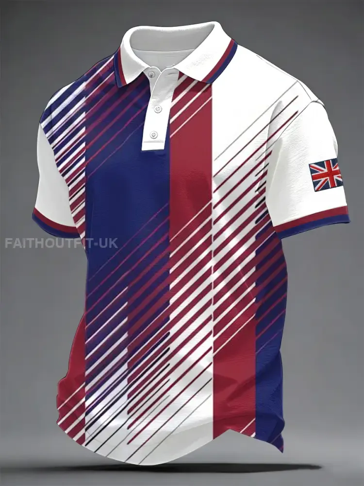 Men’s British Style Printed Shirt