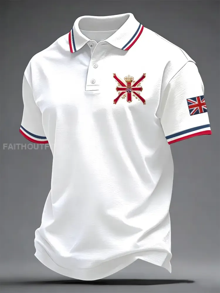 Men’s British Style Printed Shirt