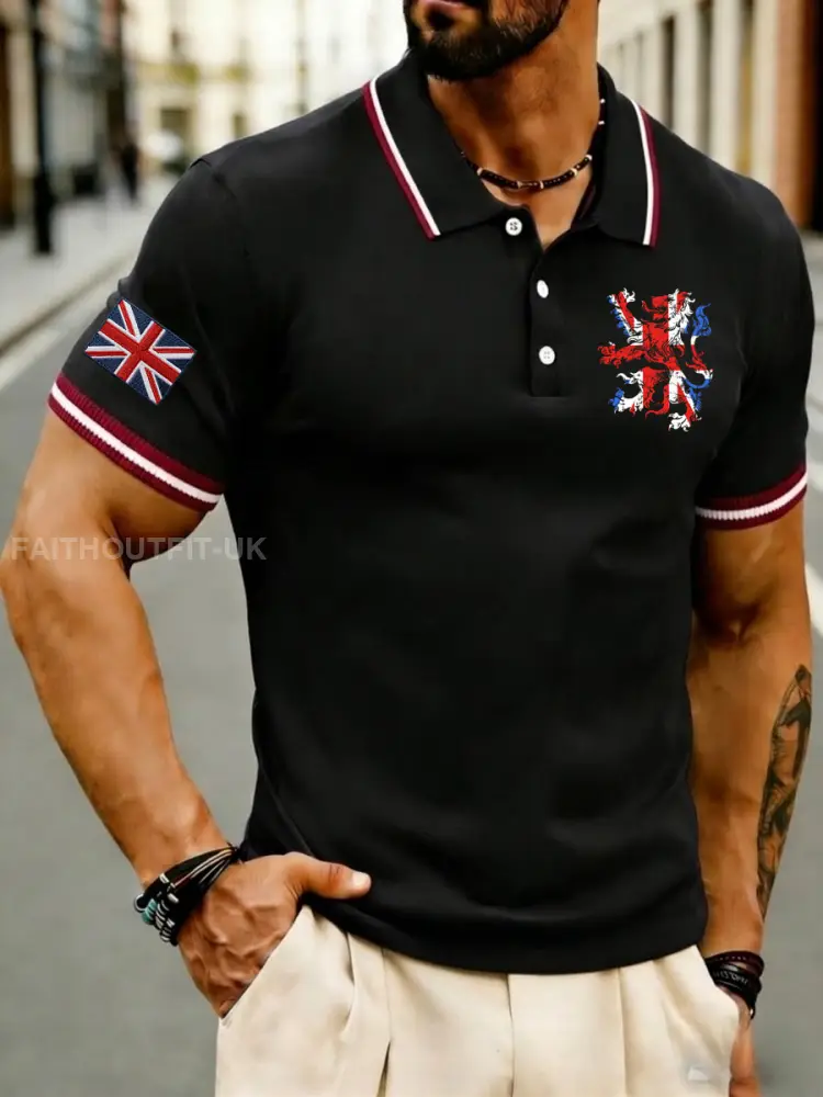 Men’s British Style Printed Shirt
