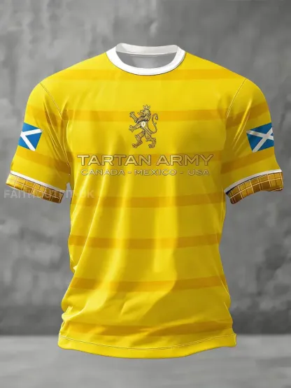 Unisex Scotland Football Lover Tartan Army Printed T-shirt