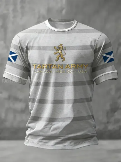Unisex Scotland Football Lover Tartan Army Printed T-shirt