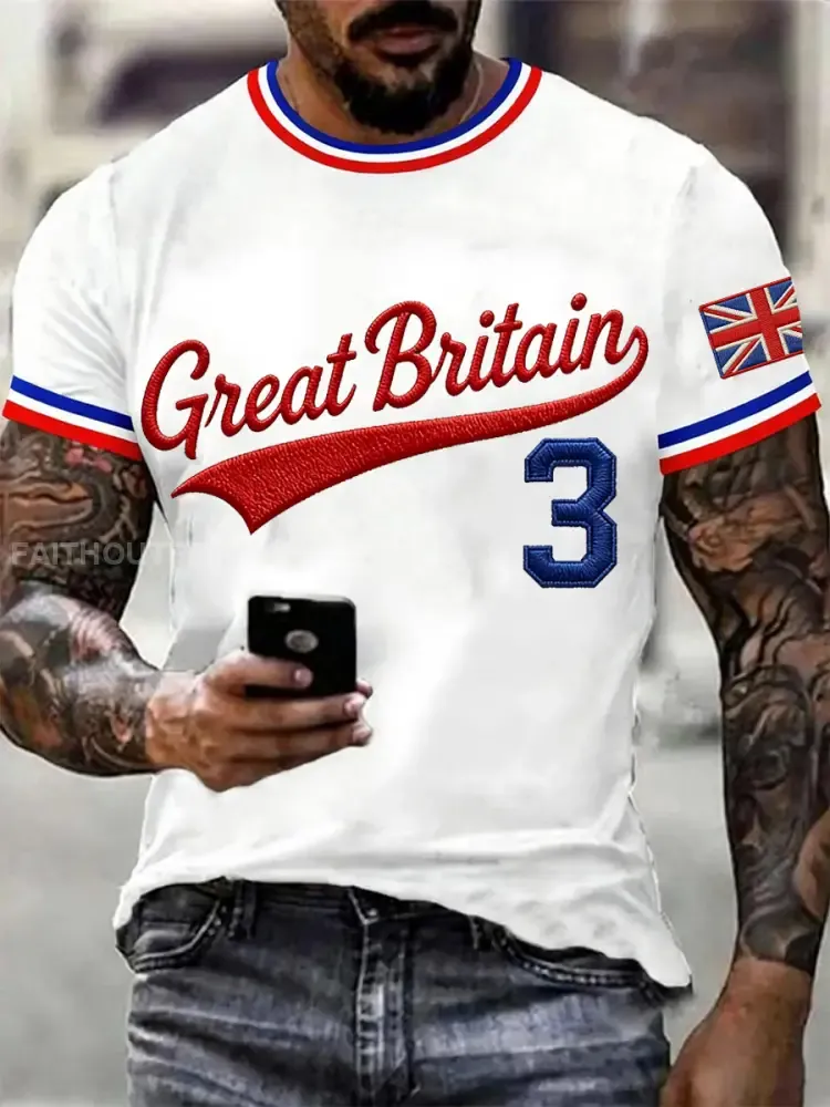Men’s Britain Baseball Peinted short sleeves t-shirt