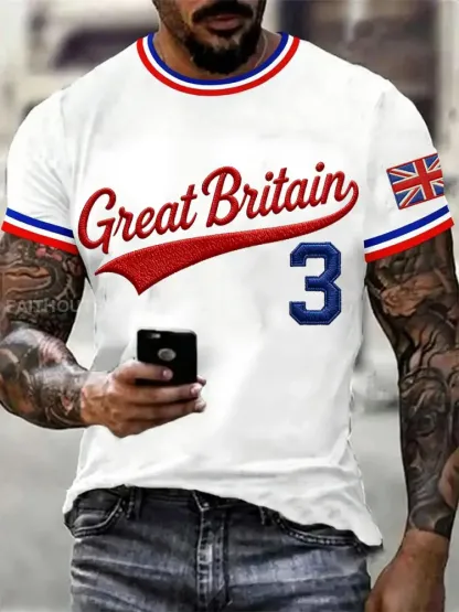 Men’s Britain Baseball Peinted short sleeves t-shirt