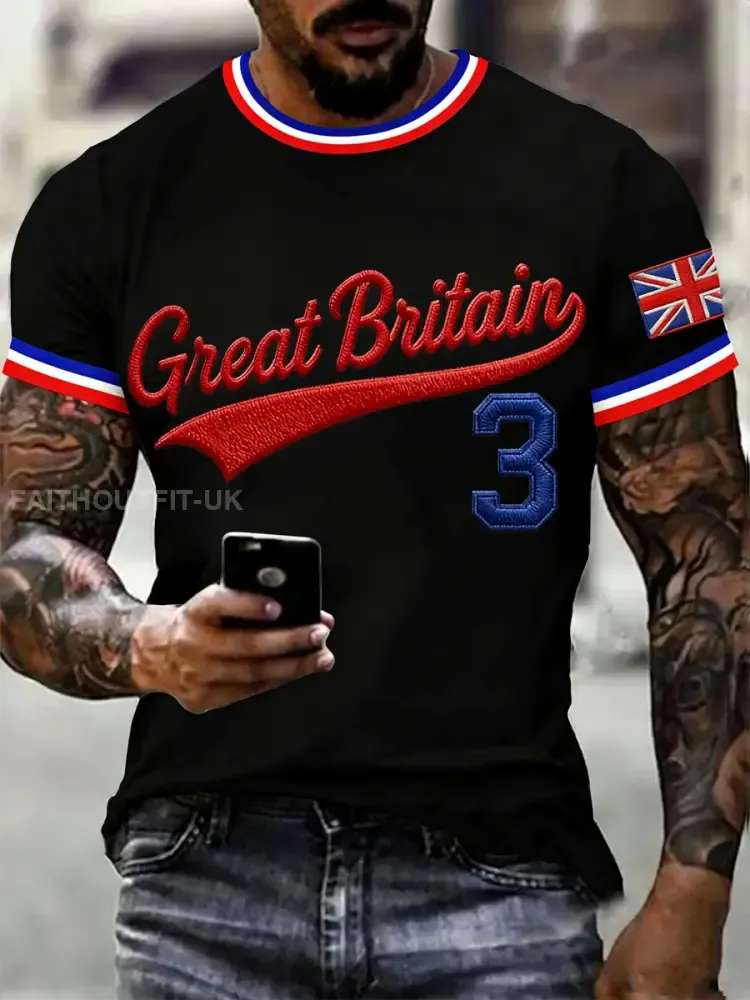 Men’s Britain Baseball Peinted short sleeves t-shirt