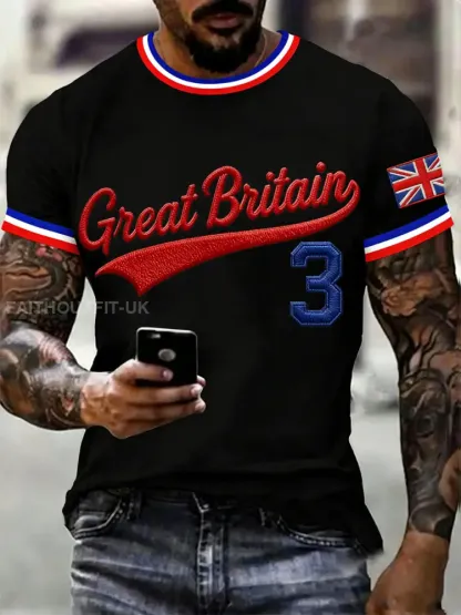 Men’s Britain Baseball Peinted short sleeves t-shirt