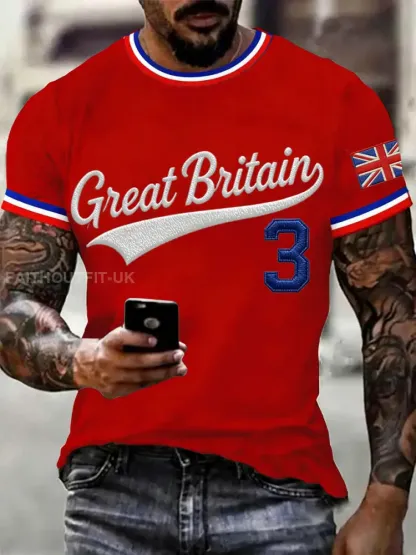 Men’s Britain Baseball Peinted short sleeves t-shirt