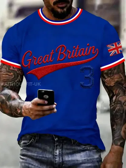 Men’s Britain Baseball Peinted short sleeves t-shirt