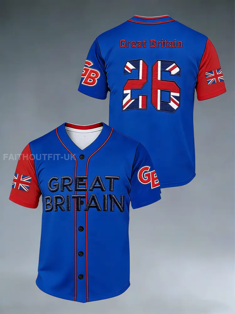 Unisex Britain Baseball Peinted short sleeves t-shirt