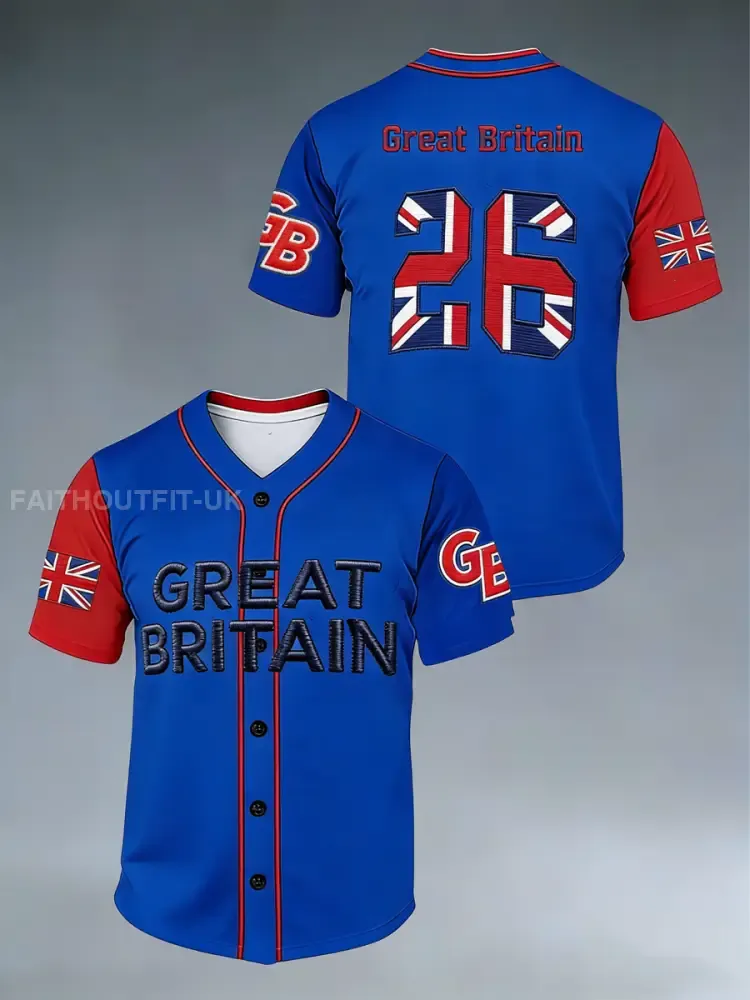 Unisex Britain Baseball Peinted short sleeves t-shirt