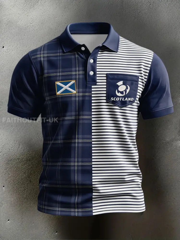 Men’s Scotland Rugby Lover Printed Casual Tops