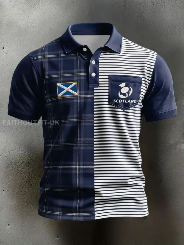 Men’s Scotland Rugby Lover Printed Casual Tops
