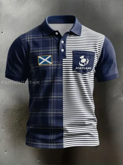 Men’s Scotland Rugby Lover Printed Casual Tops
