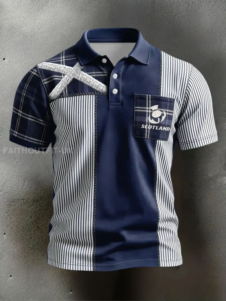 Men’s Scotland Rugby Lover Printed Casual Tops