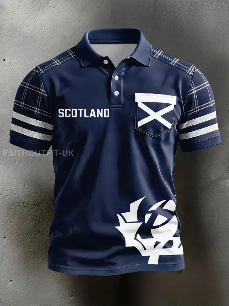 Men’s Scotland Rugby Lover Printed Casual Tops