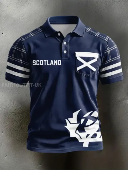 Men’s Scotland Rugby Lover Printed Casual Tops