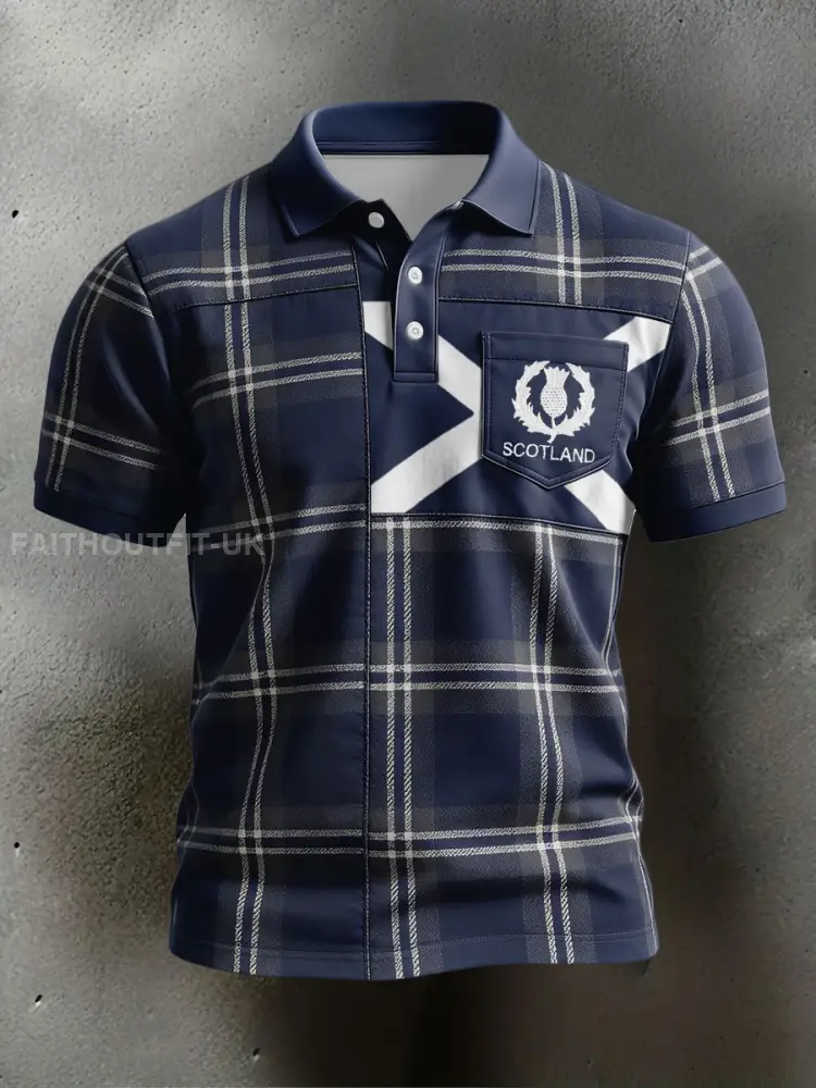 Men’s Scotland Rugby Lover Printed Casual Tops
