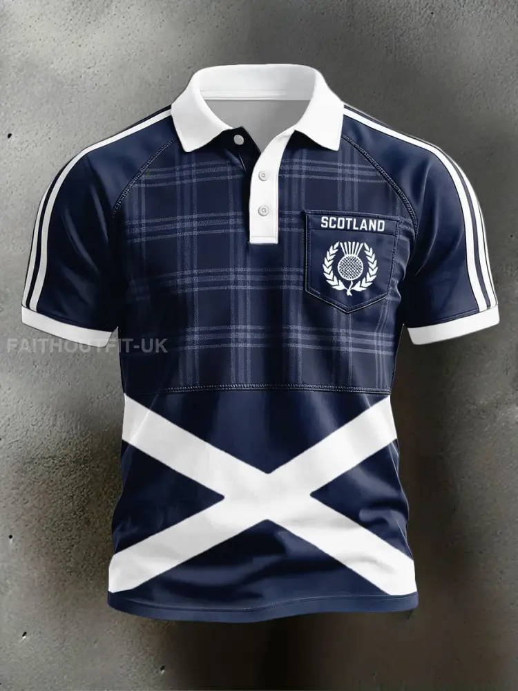 Men’s Scotland Rugby Lover Printed Casual Tops
