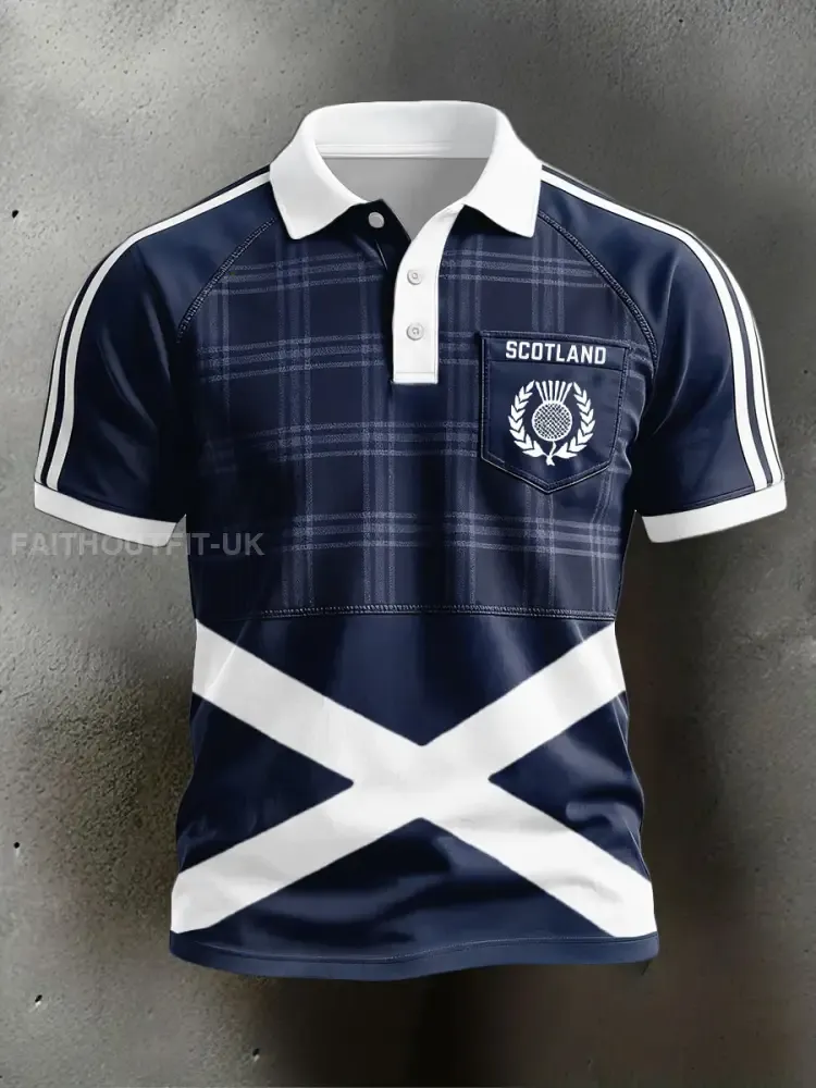 Men’s Scotland Rugby Lover Printed Casual Tops