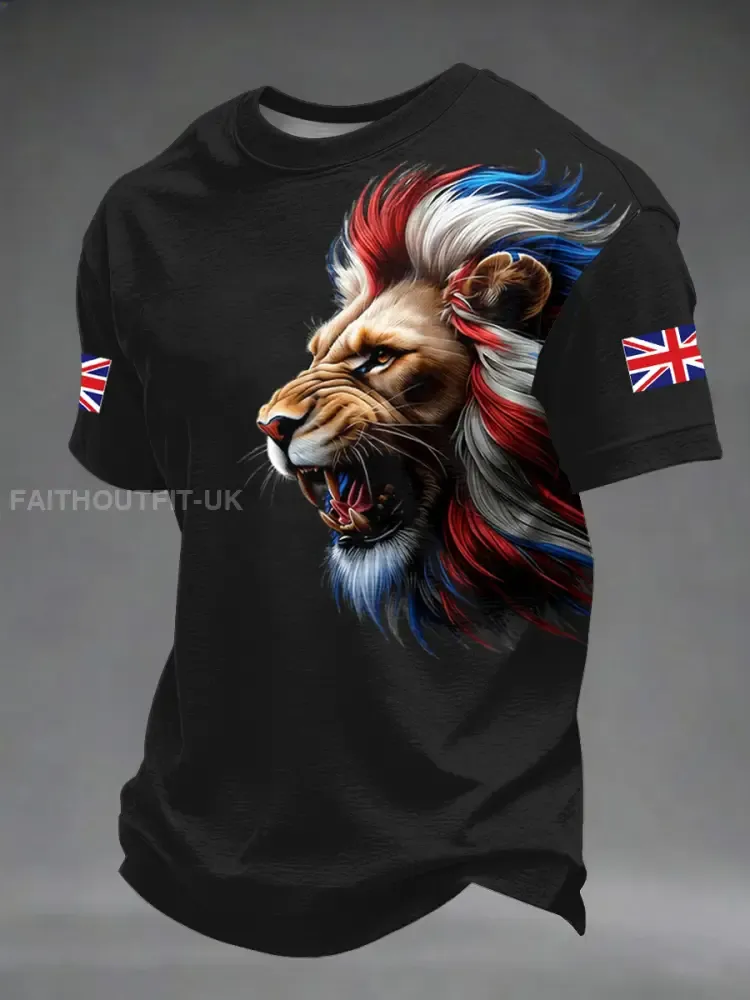 Men’s British Style Printed T-shirt