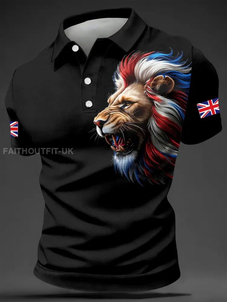 Men’s British Style Print Casual Top