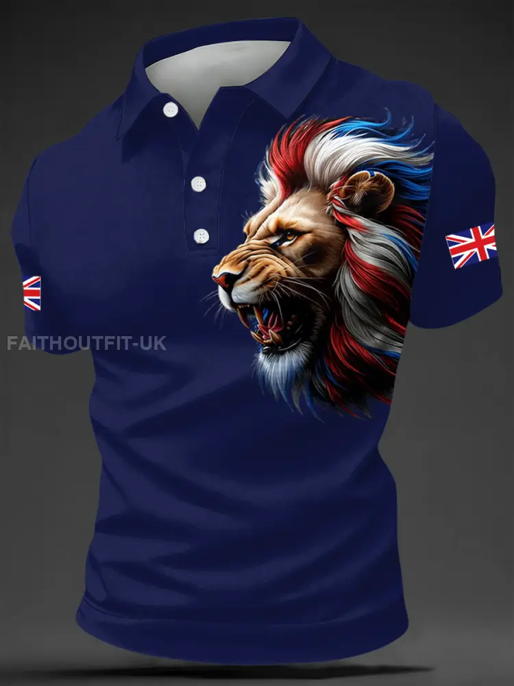 Men’s British Style Print Casual Top