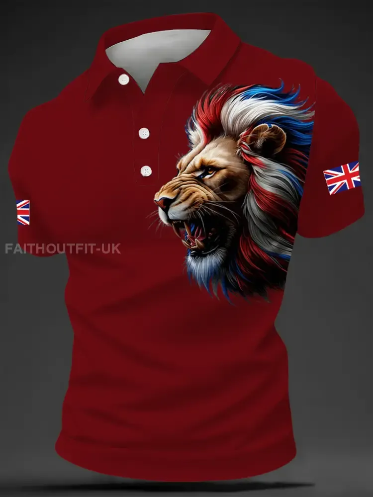 Men’s British Style Print Casual Top