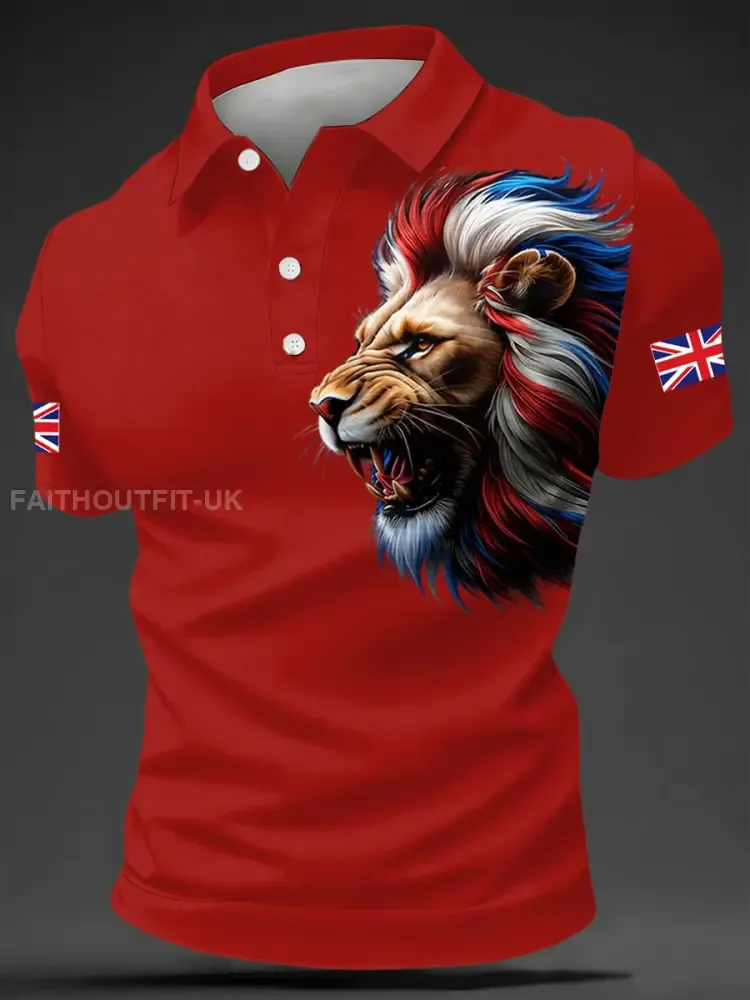 Men’s British Style Print Casual Top