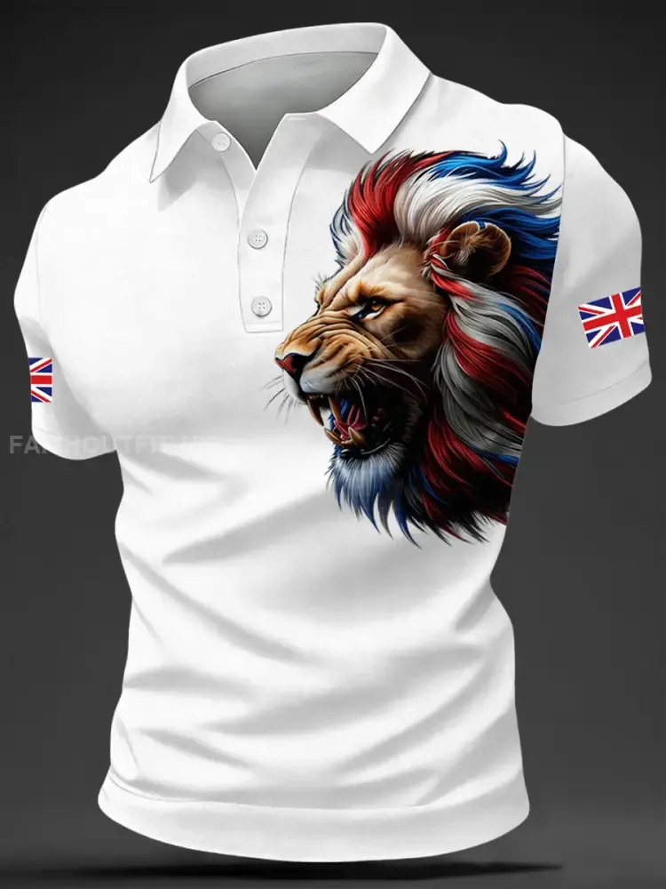 Men’s British Style Print Casual Top