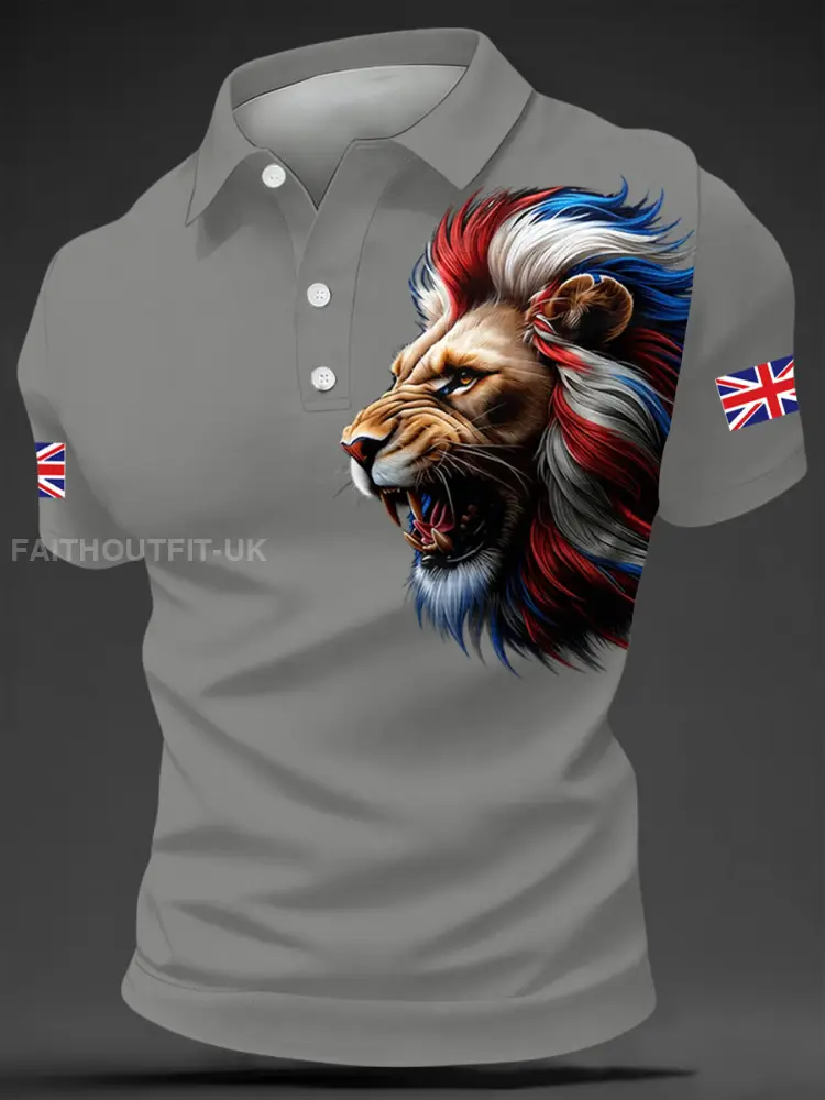 Men’s British Style Print Casual Top