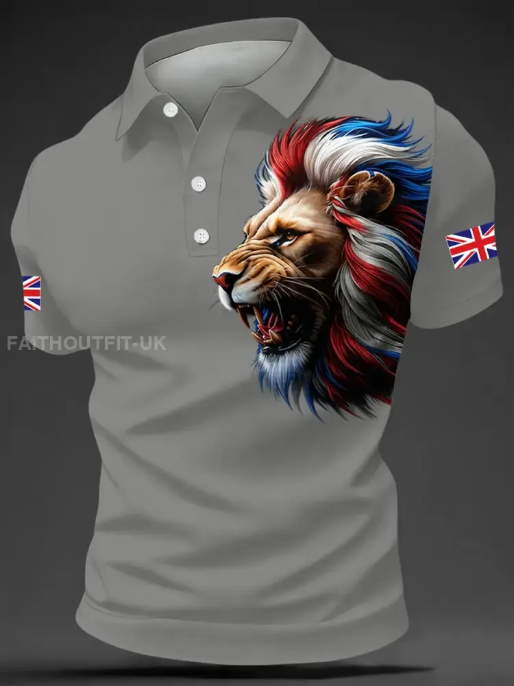 Men’s British Style Print Casual Top