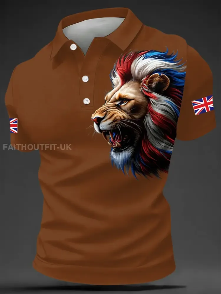 Men’s British Style Print Casual Top