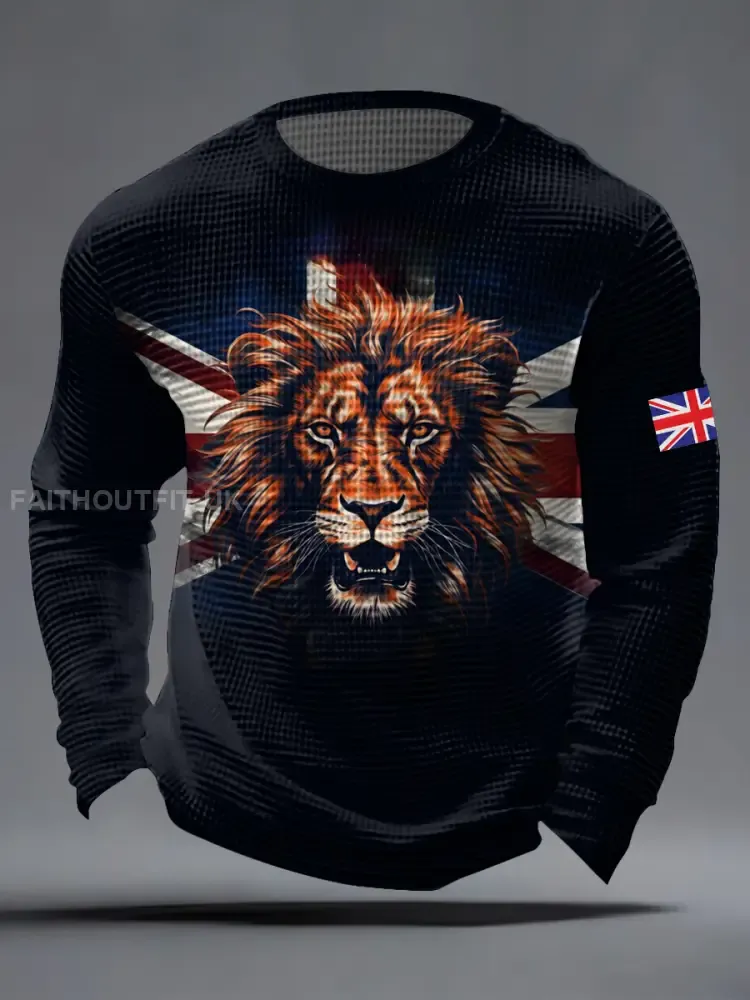 Men’s Vintage British Lion Waffle Top