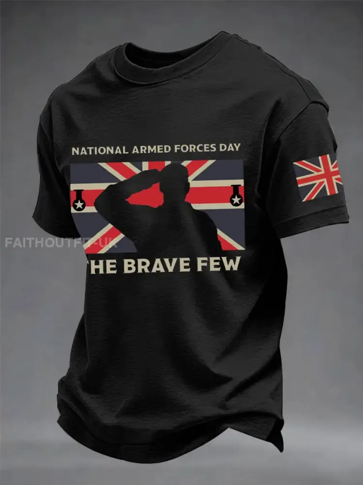 Men’s Armed Forces Day imitation cotton short-sleeved T-shirt