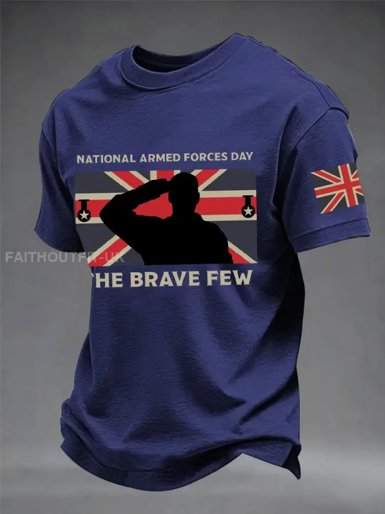 Men’s Armed Forces Day imitation cotton short-sleeved T-shirt