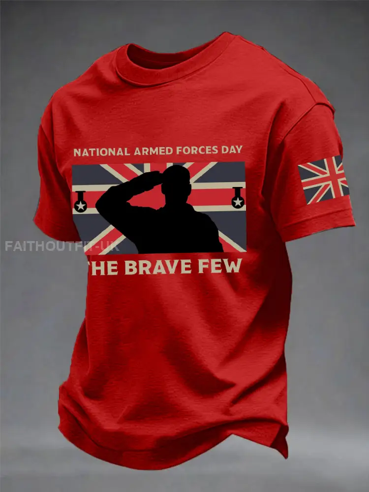 Men’s Armed Forces Day imitation cotton short-sleeved T-shirt