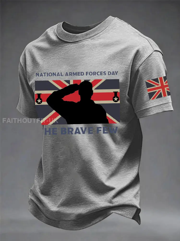 Men’s Armed Forces Day imitation cotton short-sleeved T-shirt