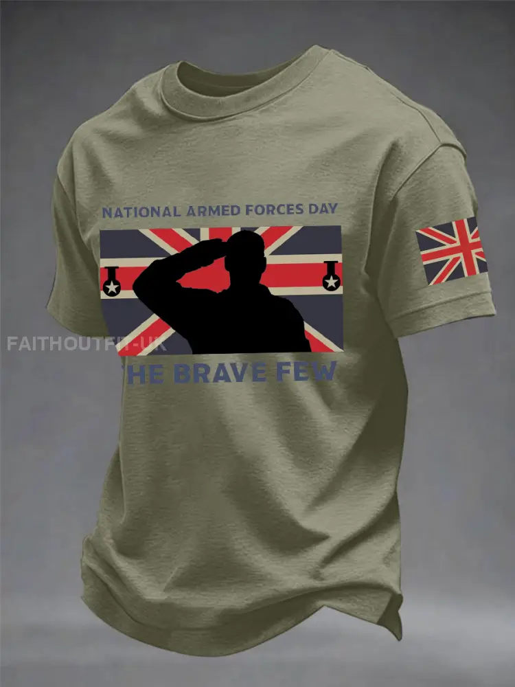 Men’s Armed Forces Day imitation cotton short-sleeved T-shirt