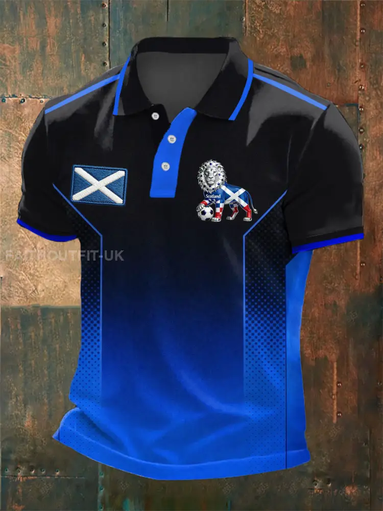 Men’s UK Football Lover Scotland Printed polo shirt