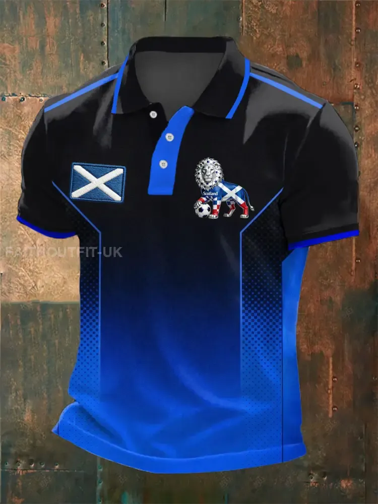 Men’s UK Football Lover Scotland Printed polo shirt