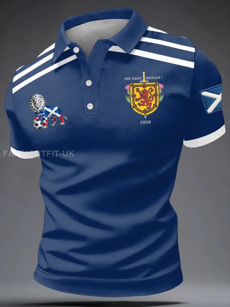 Men’s UK Football Lover Scotland Printed polo shirt