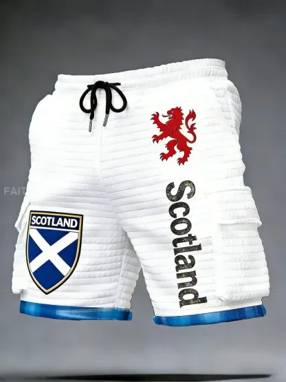 Men’s Scotland We’ll Be Coming 2026 Football Lover Plaid Shorts