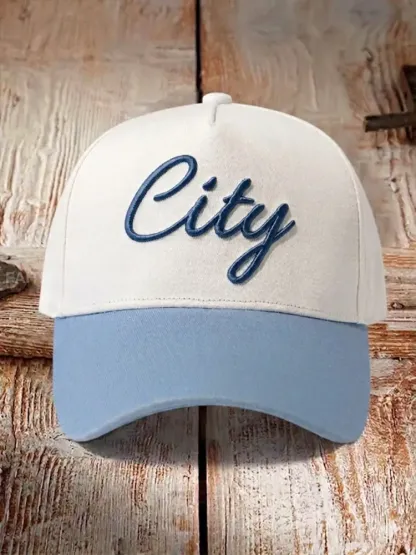 Unisex Resort Hawaiian Design Print Hat - Light Blue · ONE