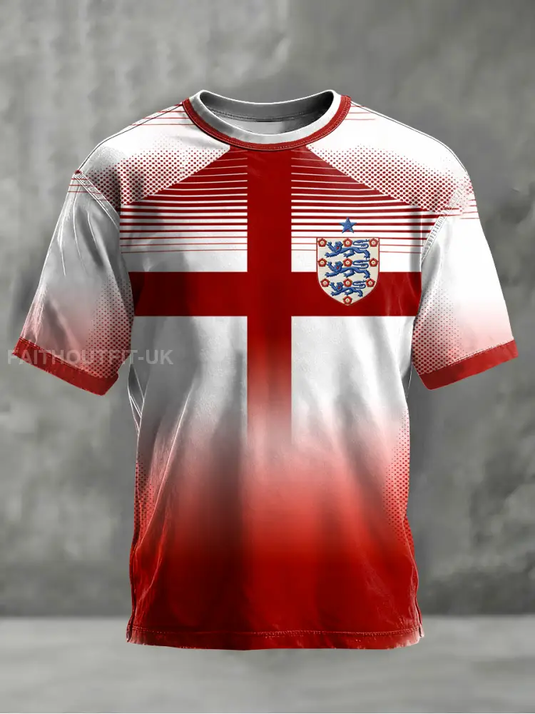 Men’s UK Football Lover England Printed short sleeves t-shirt