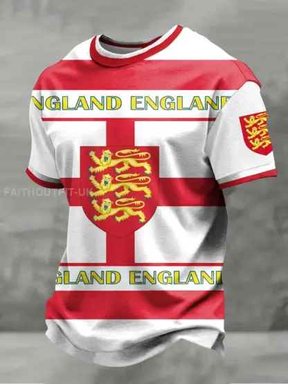 Men’s UK Football Lover England Printed short sleeves t-shirt