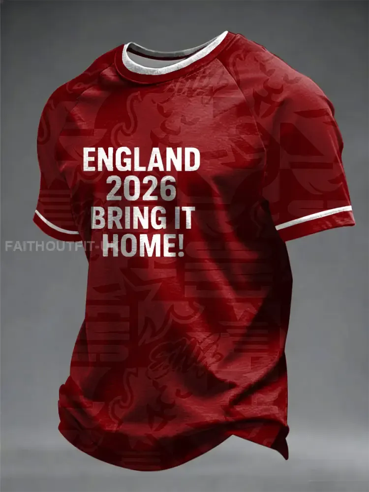 Men’s UK Football Lover England Printed short sleeve t-shirt