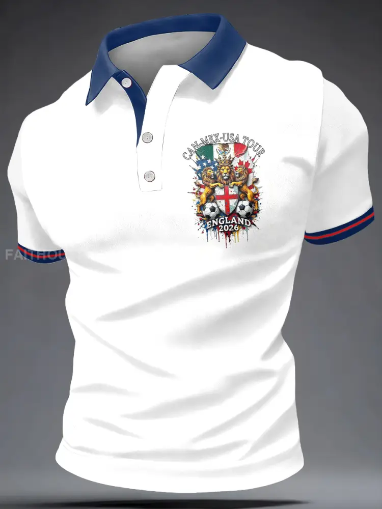 Men’s UK Football Lover England Printed polo shirt