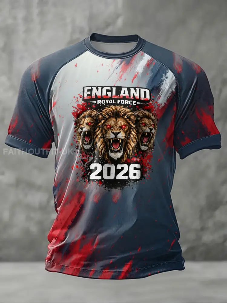 Men’s UK Football Lover England Printed short sleeve t-shirt