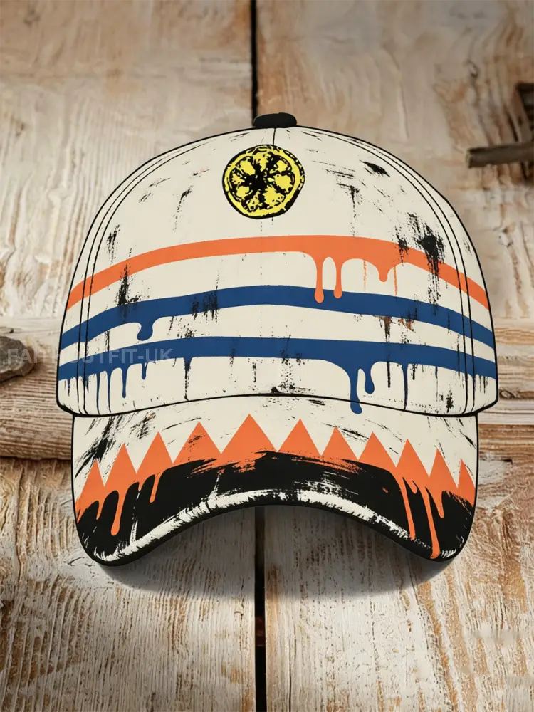 Unisex Lemon Roses Music Lover Printed Hat - As picture · ONE
