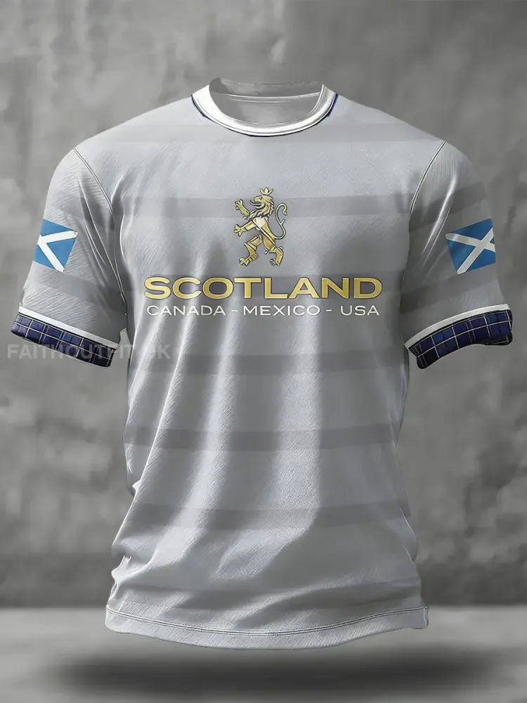 Men’s Scotland Football Lover Printed T-shirt