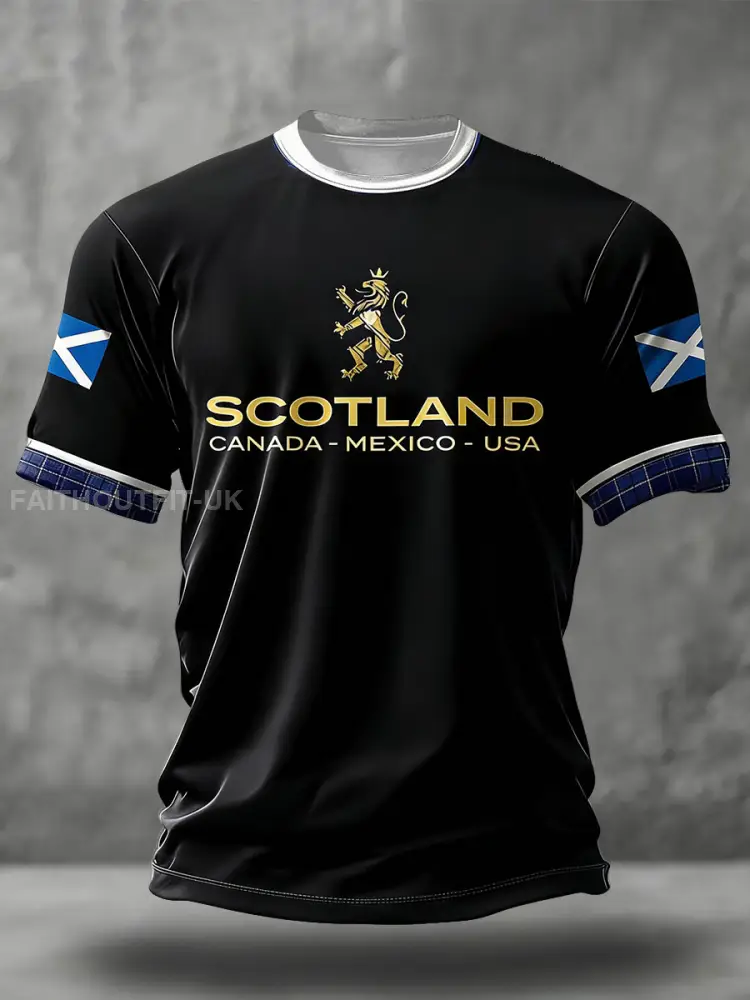 Men’s Scotland Football Lover Printed T-shirt